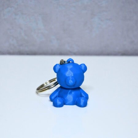 Kristal Desenli Ayıcık Anahtarlık - Mavi