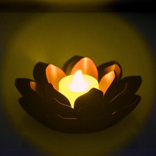 Mor Lotus Çiçekli Dekoratif Lamba