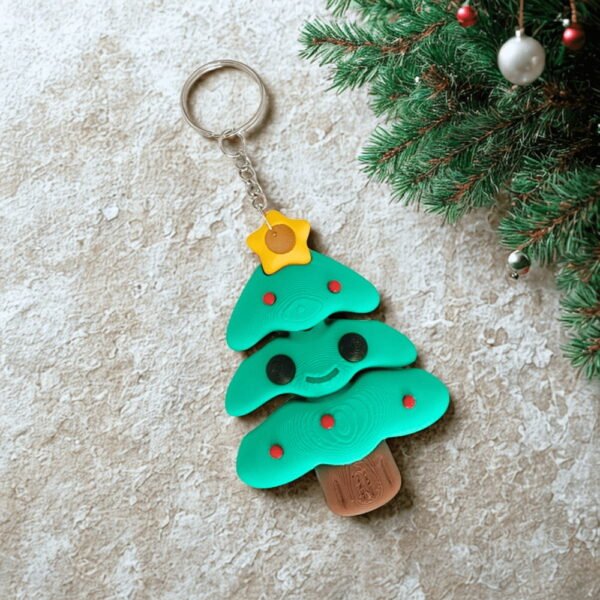 Sevimli Yılbaşı Ağacı Anahtarlık