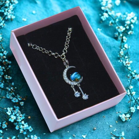 Zirkon Ay Ve Galaksi Kolye