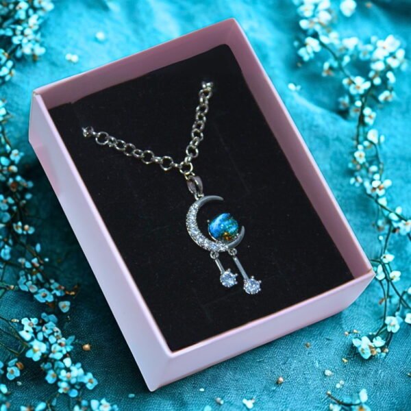 Zirkon Ay Ve Galaksi Kolye