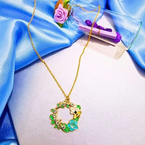 Pinterest Sanat Kolye Yuvarlak arı mavi