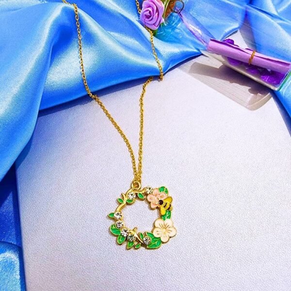 Pinterest Sanat Kolye Yuvarlak arı pembe