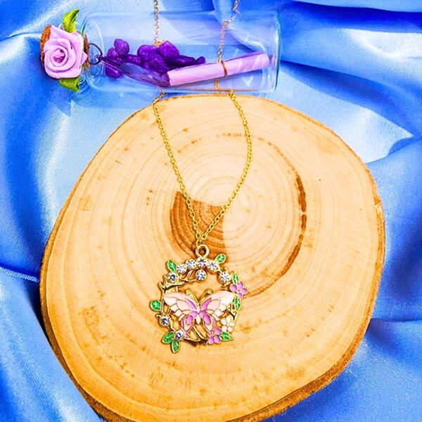 Pinterest Sanat Kolye Kelebek Pembe