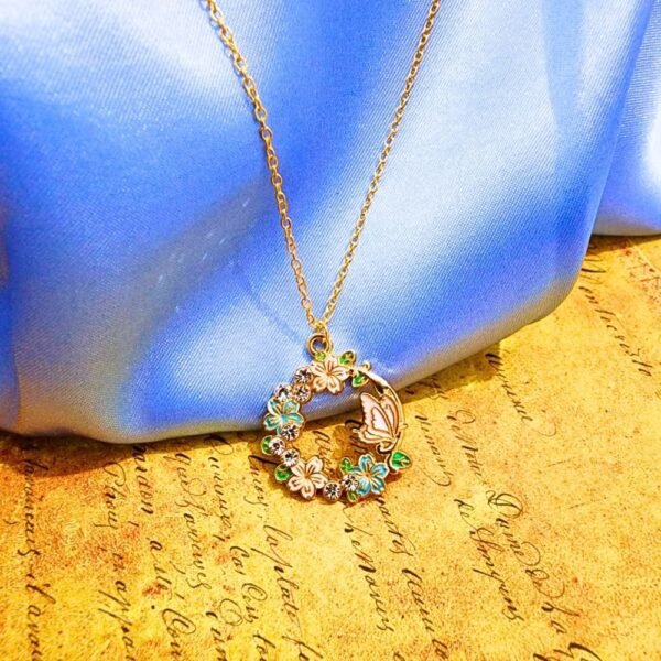 Pinterest Sanat Kolye Küçük Kelebek Mavi