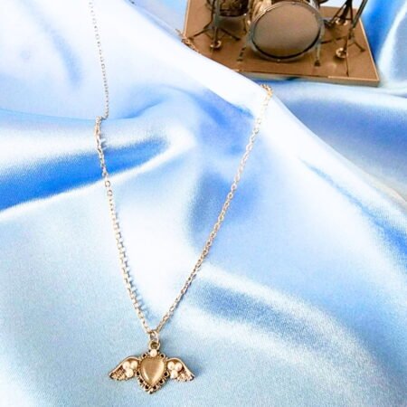 Pinterest Kolye - Melek Kanatlı Kalp incili Kolye