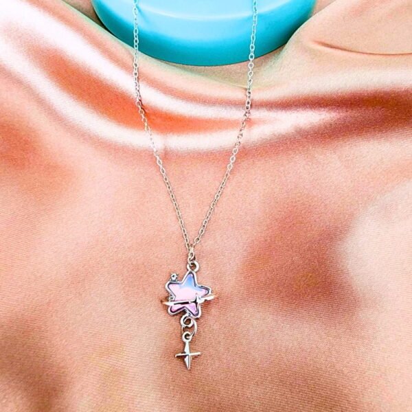 Pinterest Kolye - Pembe Kutup Yıldızı Kolye